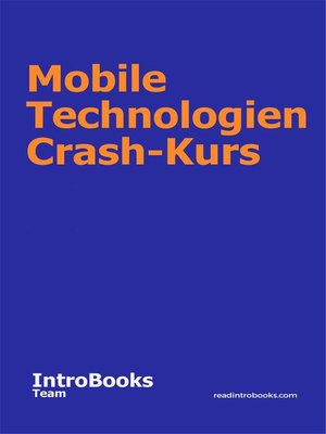 cover image of Mobile Technologien Crash-Kurs